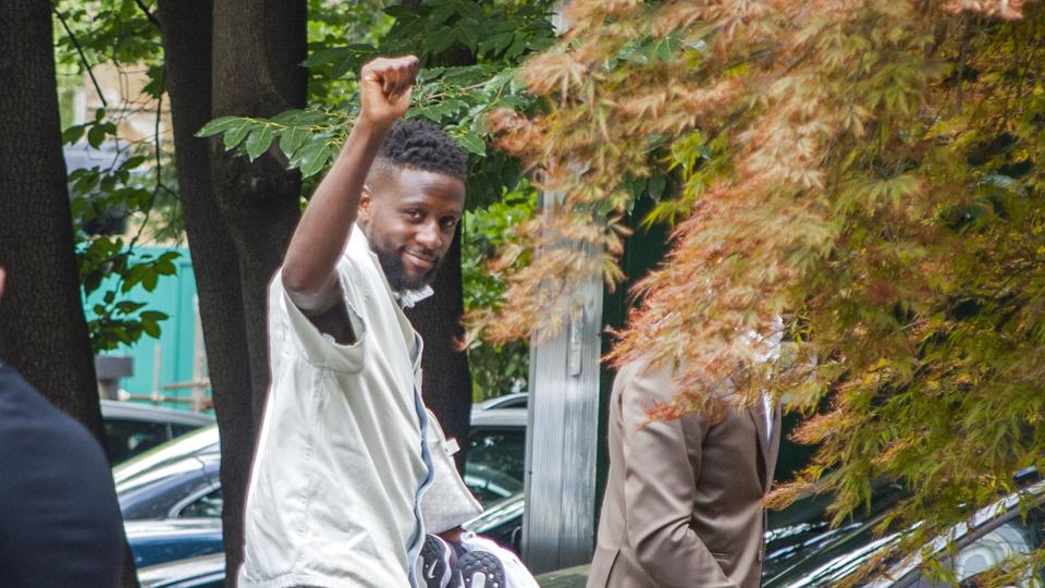 Divock Origi er på plads i Milano. <i>Uncredited/Ritzau Scanpix</i>