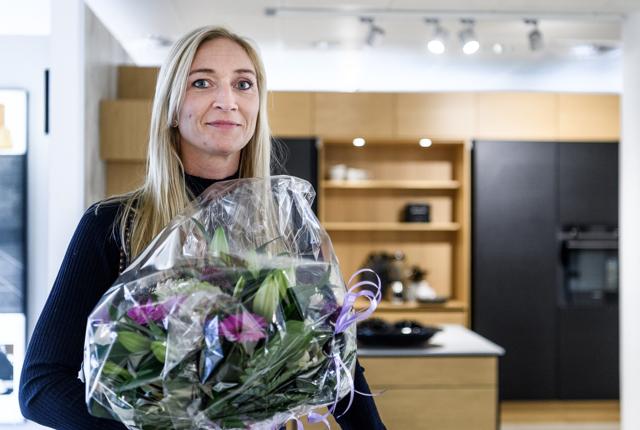Anna Krogholm fra Hjørring vandt et JKE Køkken i Lykkehjulet, da det for en kort bemærkning vendte tilbage til TV2 i begyndelsen af oktober i anledning af tv-stationens 30 års fødselsdag.Foto: Nicolas Cho Meier