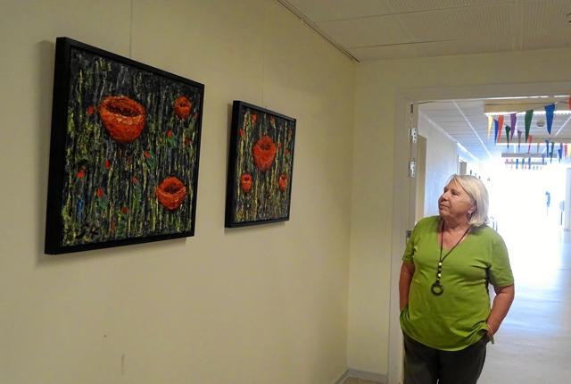Rita Henriksen, Viborg, udstiller billeder på plejehjemmet Toftegården, Nyvej i Møldrup