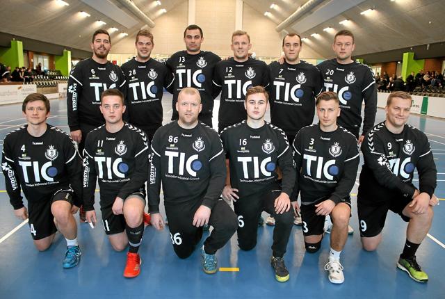 Team Jammerbugts herrer håndbold i Jyllandsserien som spillede mod Tornby søndag eftermiddag i DGI-Huset Aabybro. Foto: Flemming Dahl Jensen