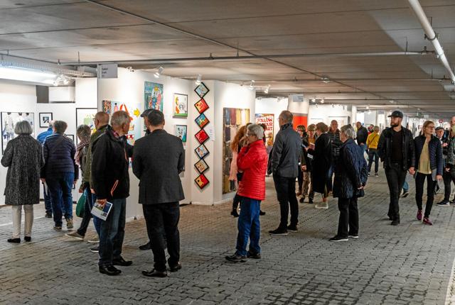 Kunstudstillingen NORTH trak ifølge arrangøren ca. 12.000 besøgende til udstillingslokalerne i p-kælderen. Foto: Galerie Wolfsen