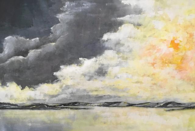 Himmel og hav og skyer er Sten Lerches store inspirationskilder. Privatfoto