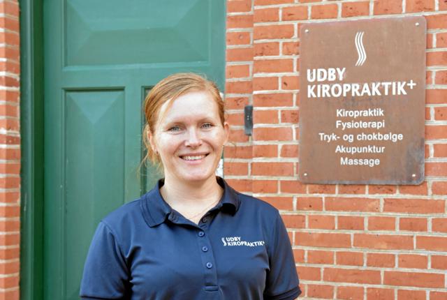 Helle Lauge Nielsen er på plads hos Udby Kiropraktik+ på Stationsvej i Hobro. Privatfoto