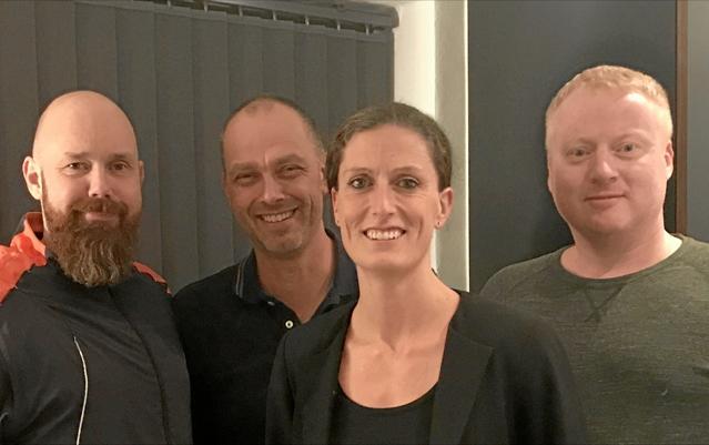 Markedsudvalget består af fra venstre: Kenneth Quistgaard, Lars Sloth, Pia Fyenbo og Torsten Brix. Privatfoto