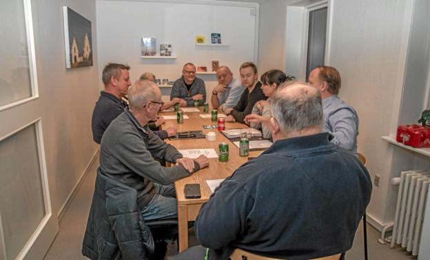 I et lille lokale på Løgstør Bibliotek blev den årlige generalforsamling for Kanaljazz afholdt. Foto: Mogens Lynge