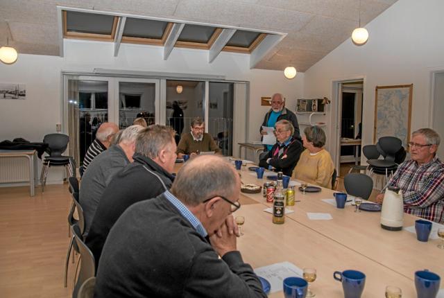 Formanden Holger Pedersen aflagde beretning for et forrygende 2019, hvor muslingefestivallen på alle hylder var bedre. Foto: Mogens Lynge