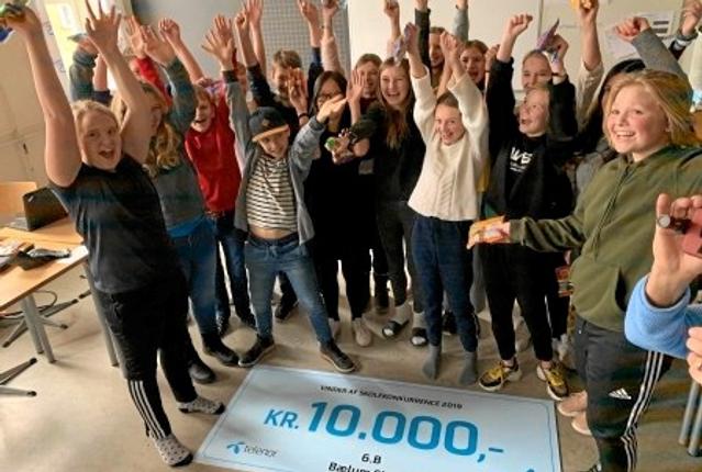 6.b på Bælum skole vinder Telenors #digitalpænt skolekonkurrence og 10.000 kroner.