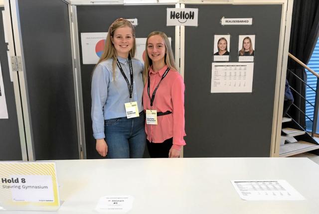 ”Helloh”-pigerne Charlotte Håkansson og Emma Andersen er klar til finalen. Foto: Privat