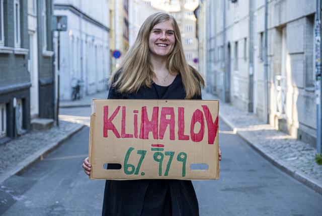 Mathilde Christiansen og resten af Den Grønne Studenterbevægelse i Aalborg står bag klimastrejken på fredag. Foto: Lasse Sand