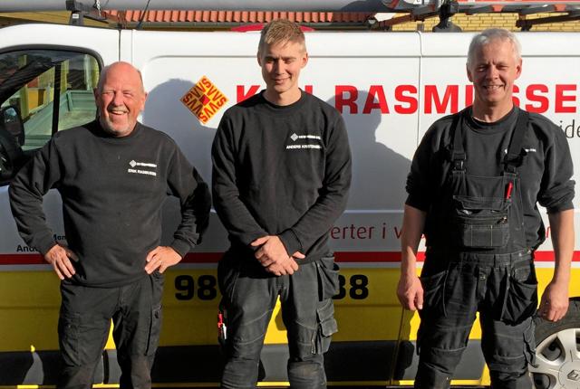 Fra venstre: Ejerne Erik Rasmussen, Anders Rene Kristensen og Ulrich Kristensen. Privatfoto