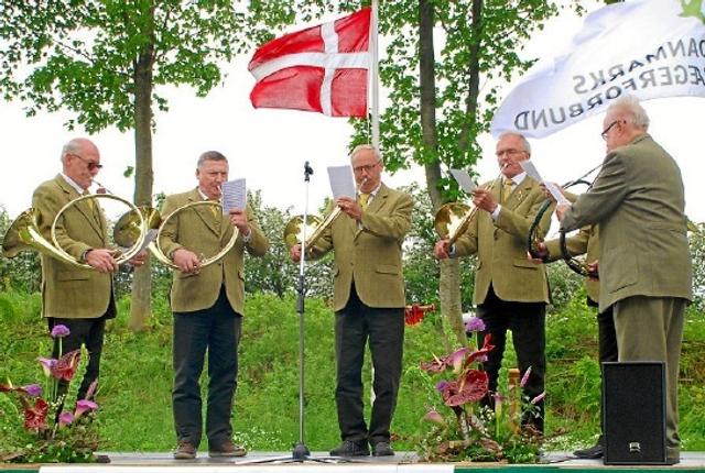 Musikerne fra Nordjysk Naturhorn vil spille jagthornsmusik