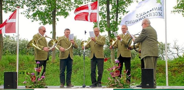 Musikerne fra Nordjysk Naturhorn vil spille jagthornsmusik