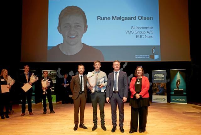 Rune Olsen, der er fra Bindslev, modtog prisen fredag den 20. september i Den Sorte Diamant i København.