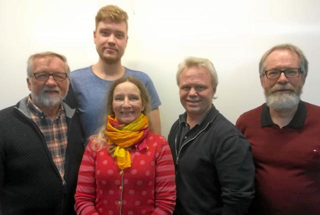 Fra venstre: Erik Ingerslev, Matias Appel, Charlotte Holst Høybye, Frank Østergaard og Ove Albrektsen Foto: Erik Ingerslev Larsen