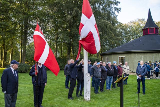 Der var flagdag i Hedelund torsdag.Foto: Henrik Bo