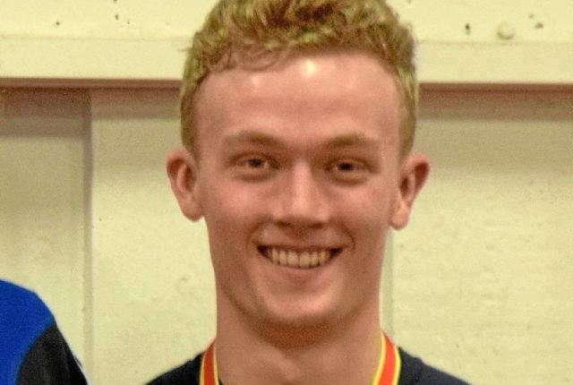 Kasper Larsen blev dansk ungdomsmester 19-22 år i Greve, med et længdespring på 7,47m.