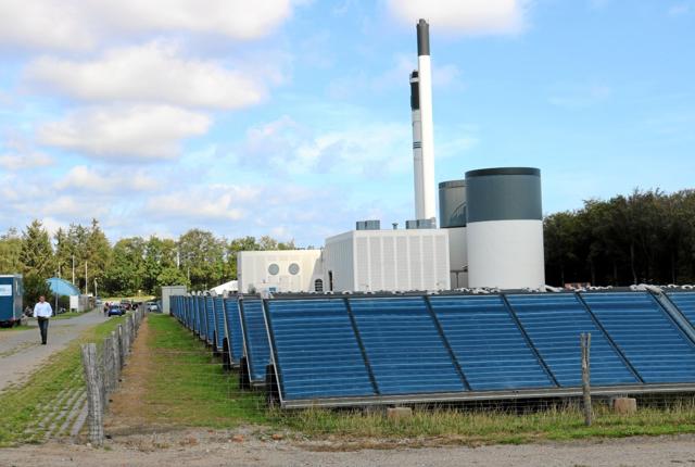 20-22 procent af Sæby Varmeværks årlige energiforsyning kommer fra deres solpaneler. Foto: Tommy Thomsen
