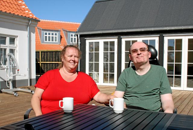 Pia Wetterstein og Steen Knudsen fra Værløse nyder ferien i det lækre og veludstyrede feriehus i Lille Skagen.