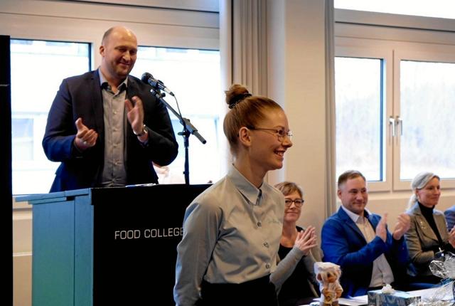 For ganske nylig dimitterede Sissel Ernstsen med en guldmedalje hos Foodcollege Aalborg.Privatfoto.