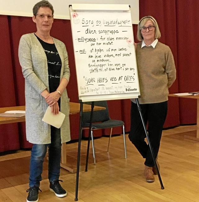 Anita Andersen og Lilli Nielsen - står i spidsen for den nye samtalegruppe, som 13. august mødes første gang i Medborgerhuset i Hobro. Privatfoto
