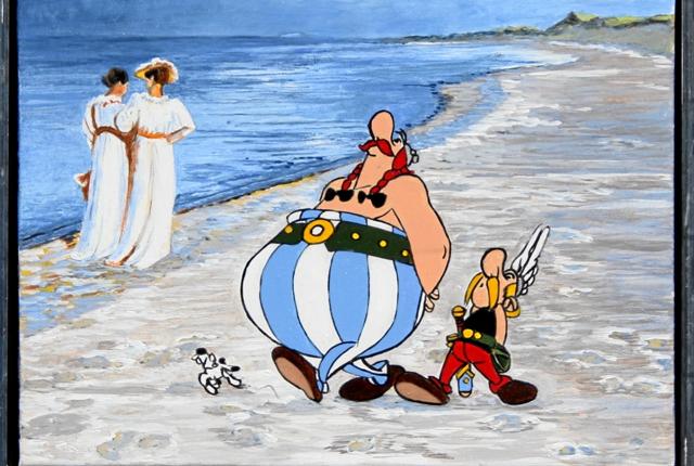 Niels Witten har han gjort sig bemærket med klassiske, danske værker, tilført et element af humor i form af tegneseriefigurer fra Asterix-universet, anbragt de mest overrumplende steder.