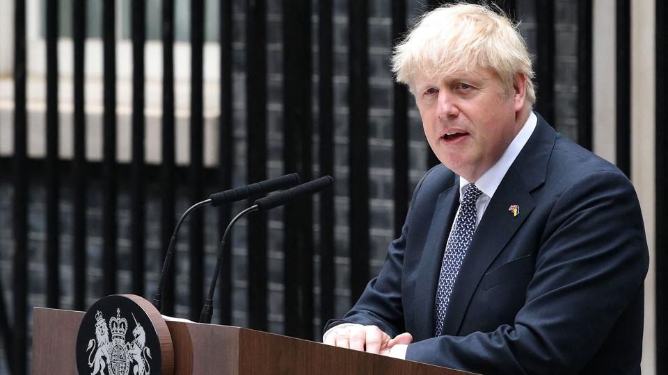 Johnson holdt tidligere torsdag sin afskedstale, men helt slut er det ikke for den britiske premierminister - i hvert fald hvis det står til ham selv. <i>Daniel Leal/Ritzau Scanpix</i>