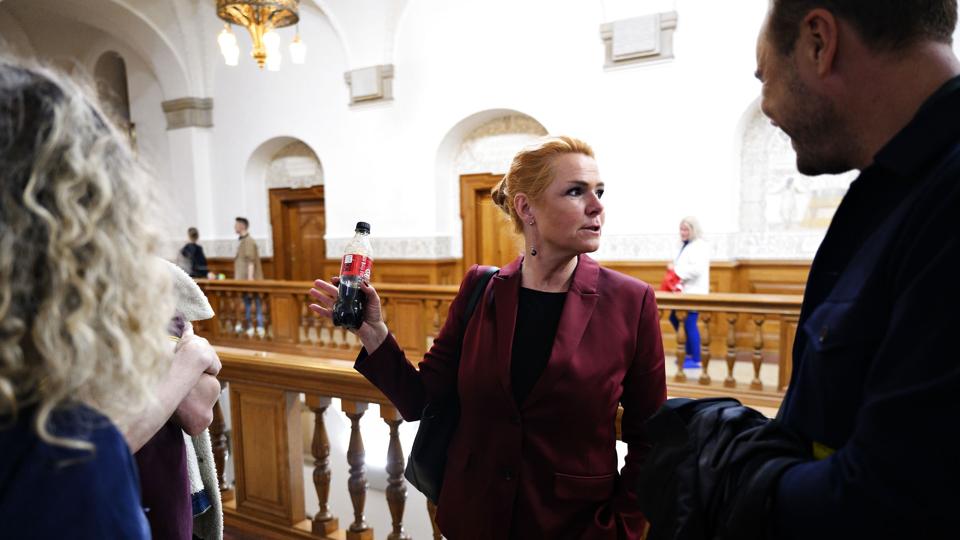 Inger Støjberg til valgaften på Christiansborg i København, onsdag den 1. juni 2022. <i>Philip Davali/Ritzau Scanpix</i>
