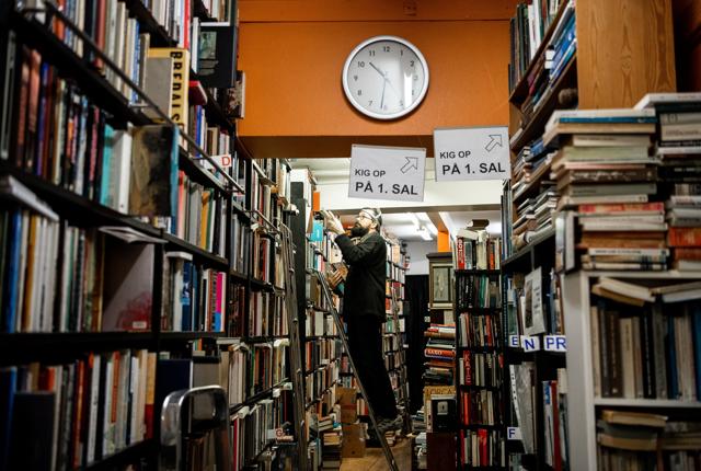 Pilegaards Antikvariat er en sindrig labyrint af bøger fra kælder til kvist.  <i>Arkivfoto: Henrik Bo</i>