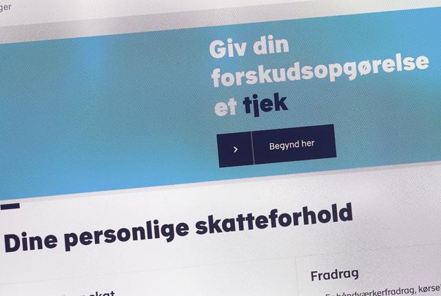Tirsdag blev det muligt at ændre i forskudsopgørelsen for 2021 på skat.dk. Foto: Henrik Bo