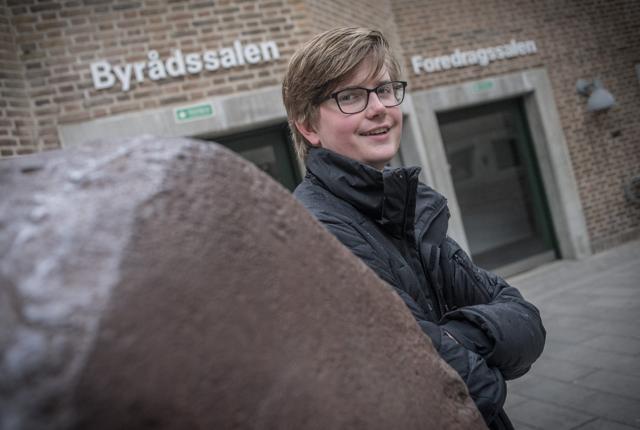 Martin Nørgaard Stoltz har siden 2019 været formand for ungebyrådet i Aalborg Kommune. Foto: Martin Damgård