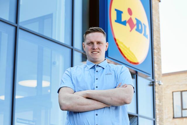 Lidls nye butikschef Jesper Kjær Lund glæder sig til åbningsdagen 14. maj. Pr-foto