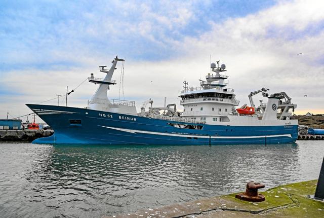 Tirsdag er Danmarks næstsstørste fiskefartøj ”Beinur” i Hanstholm med 2200 ton blåhvilling. Foto: Ole Iversen