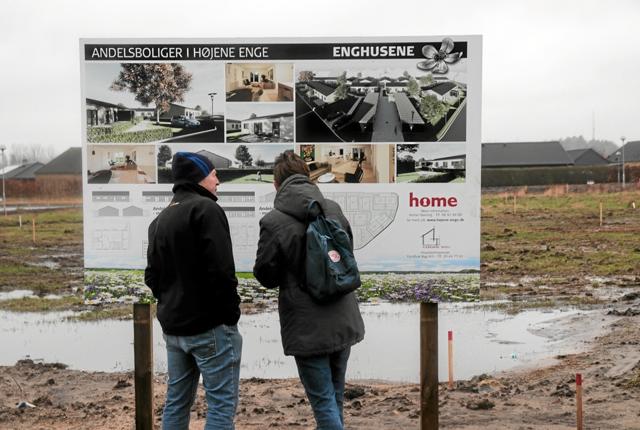 Der har fra start været stor interesse for det nye boligområde Højene Enge. Foto: Peter Jørgensen