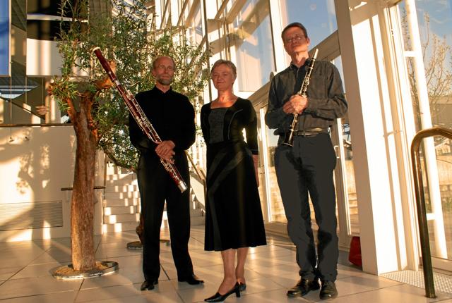 Søren Trolle Bagger (klarinet) Svend Rump (fagot) og Vibeke Lundgren Nielsen (klaver) danner til sammen Trio Aurora.