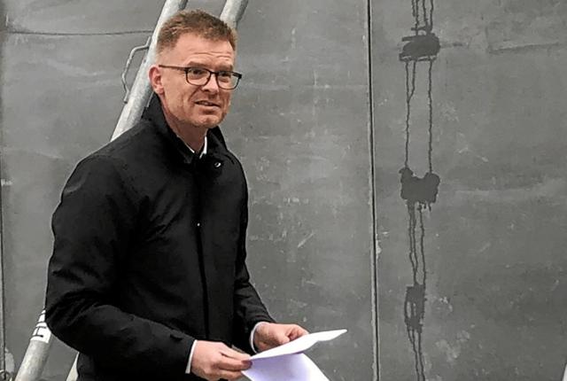 Lasse Riisgaard glæder sig til at overdrage det færdige byggeri til Jem & Fix den 1. maj 2020. Foto: Privatfoto