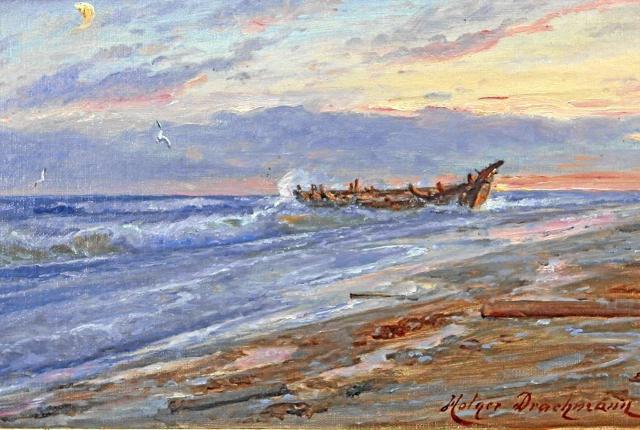 Et af nyerhvervelserne er Vrag i Havstokken er malet af Holger Drachmann i 1902. Drachmann var kendt som ’havets digter’, men kastede sig gang på gang over havet som motiv i sine malerier. Værket kan ses som en pendant et andet værk i museets samling; Morgenstemning ved Nordstranden.