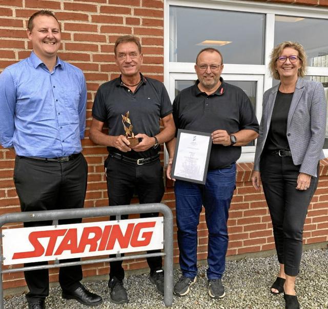 BDO og Spar Nord har delt anerkendelser ud - bla. til Staring Maskinfabrik. Foto: Staring Maskinfabrik