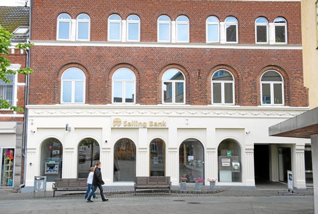 Salling Banks filial på Lilletorv i Nykøbing Mors kommer til at hedde Sparekassen Vendsyssel, hvis myndighederne godkender den aftalte fusion. Arkivfoto