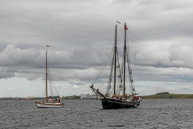De flotte træskibe ankom i løbet af mandagen og overnattede i Løgstør. Foto: Mogens Lynge