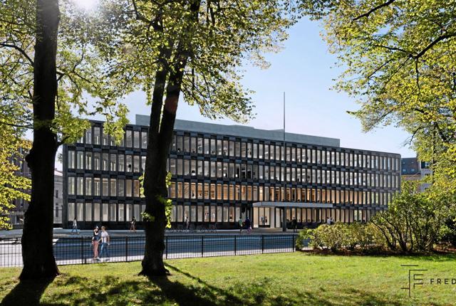 Den tidligere ambassadebygning kommer til at huse kontor- og arbejdspladser, restauration med 360 graders udsigt og tagterrasse med kig til den norske kongefamilies slotspark.