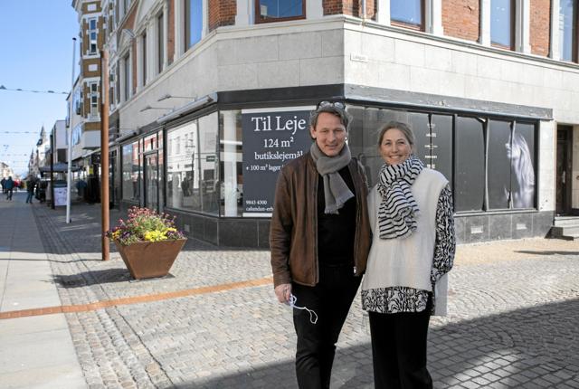 Jannike og Peer Buch Sørensen, åbner endnu en butik i de tidligere Message lokaler. Foto: Michael Madsen