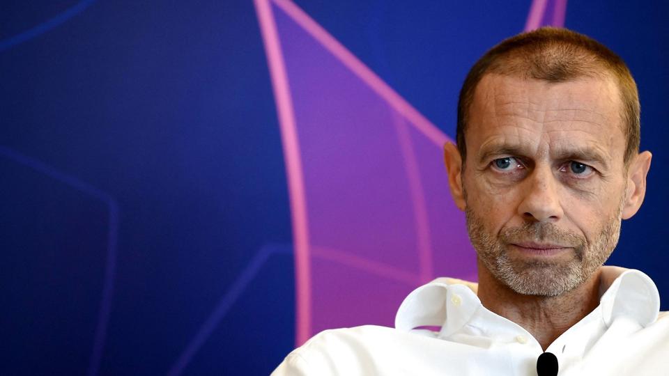 Præsidenten for Det Europæiske Fodboldforbund (Uefa), Aleksander Ceferin, har sammenlignet de resterende Super League-klubber med konspirationsteoretikere, der tror, at Jorden er flad, for at mene, at Super League stadig er en realistisk mulighed. (Arkivfoto). <i>Franck Fife/Ritzau Scanpix</i>