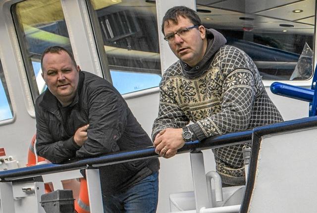 Brødrene Morten og René Olsen har investeret i båden gennem deres selskab Bjerggaard A/S. Foto: Martin Damgård