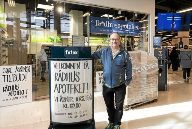Apoteker Steen Holm glæder sig til at åbne Rådhusapoteket torsdag d. 18 marts. Foto: Michael Madsen