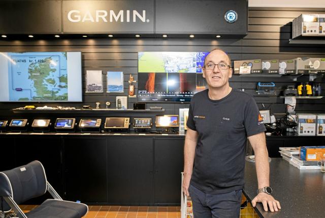 Garmin har installeret ny shop-i-shop, mens butikken har været lukket. Foto: Michael Madsen