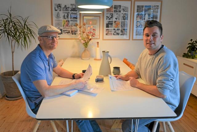 Nicolai Munk Jacobsen og Morten Houmann Larsen har sammen stiftet virksomheden Socialpædagogisk Mandskab. Foto: Jesper Bøss