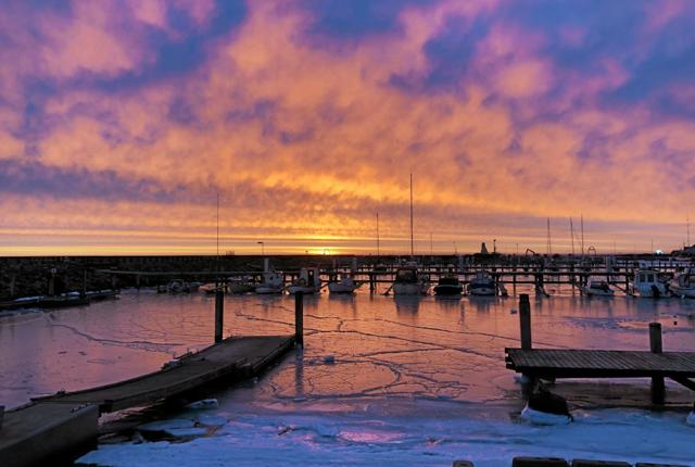 Sæby Havn er er besøg værd i alle døgnets lyse timer. Foto: Lisa Farum Kristiansen