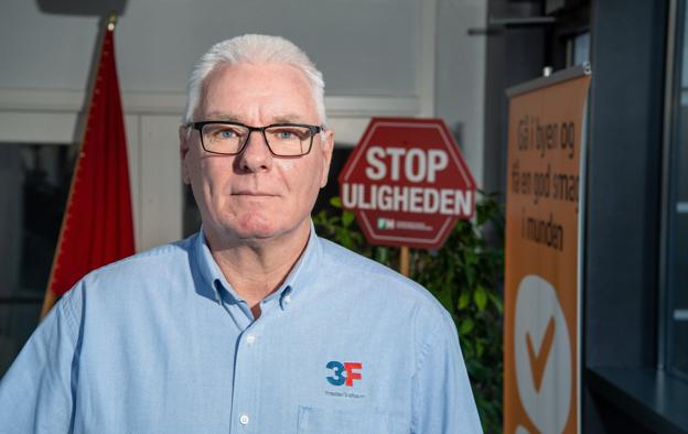 Hos 3F i Frederikshavn håber formand Finn Jenne, at 2021 vil byde på flere arbejdspladser til hans ledige medlemmer. Foto: Bente Poder
