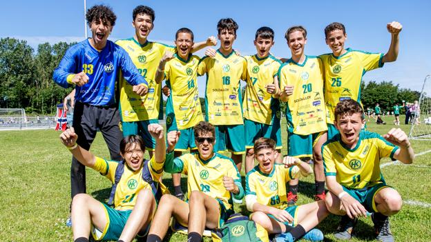 "Herkules Handball" har taget turen fra Brasilien for at deltage i Dronninglund Cup 2022. <i>Foto: Torben Hansen</i>