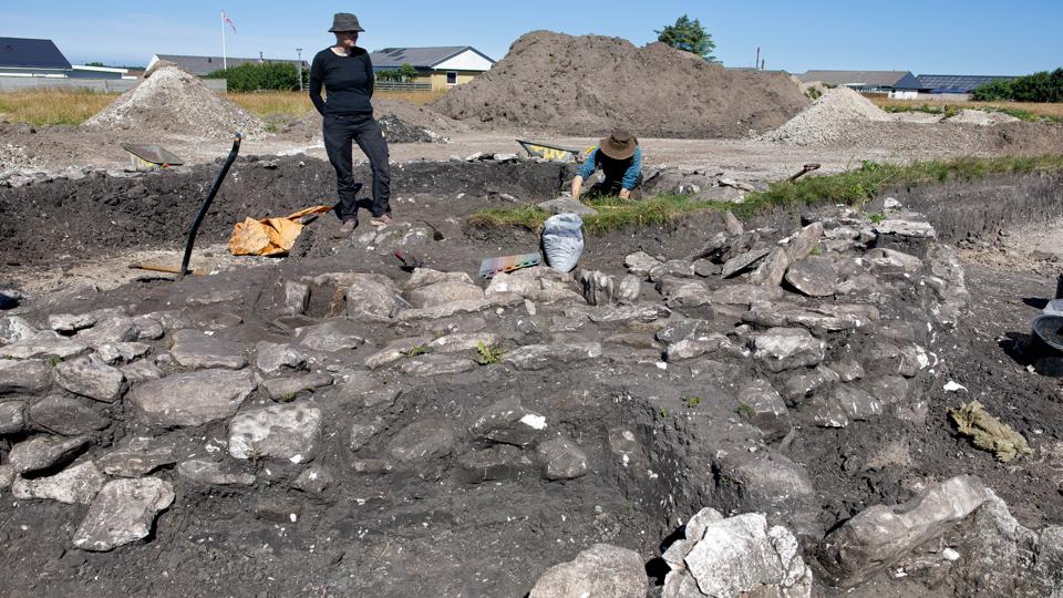 Bronzealdergravplads, der er fundet midt i Hanstholm